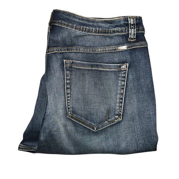 INC Denim Denim - INC Denim Plus Size Skinny Leg Jeans Womens 20W 30 Slim Tech Fit Embroidered